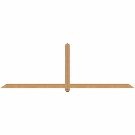 Ekena Millwork Eugene Smooth Timber Gable Bracket, Western Red Cedar, 108"W x 36"H x 3 1/2"D x 3 1/2"F, 8/12 Pitch GBW108X36X0404EUG00SWR